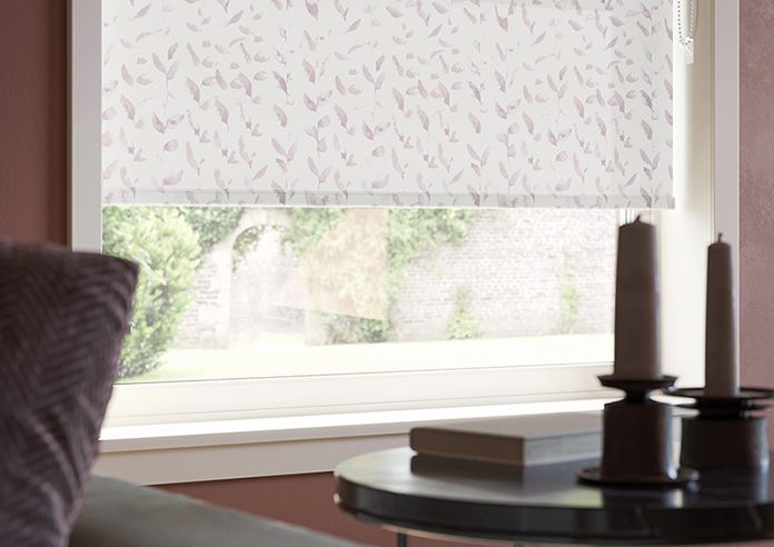 Watercolour Leaves, Soft Pink - Twist&Fit Roller Blind - Image 5
